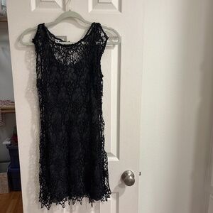 HD In Paris black lace dress with detachable slip.  Size 00